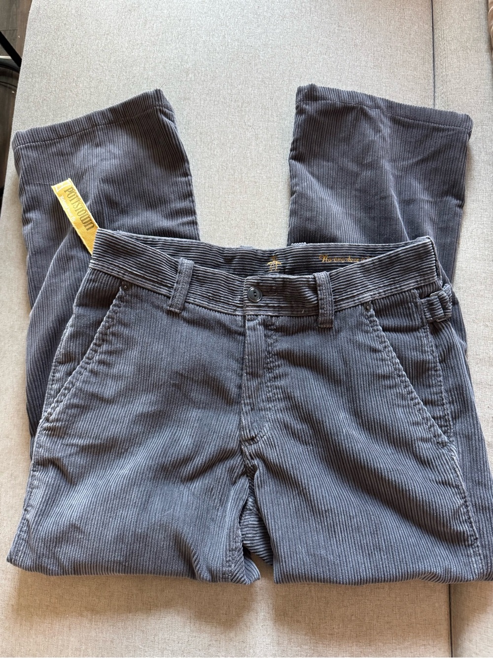 Original Penguin Men's Charcoal Corduroy Pants